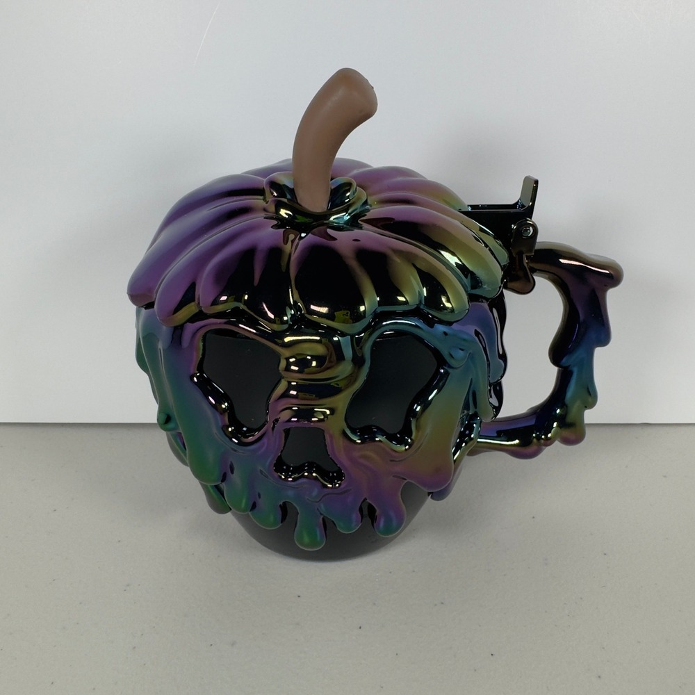 Disney Parks Poison Apple Mug Iridescent Purple Green Halloween Stein Cup New